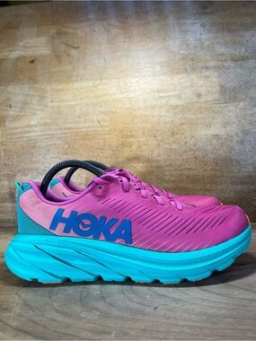 Hoka One One Rincon 3 Womens Size 9.5 Running Shoes Sneakers Phlox Pink Atlantis